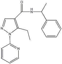 957502-49-7 5-ethyl-N-(1-phenylethyl)-1-(2-pyridinyl)-1H-pyrazole-4-carboxamide