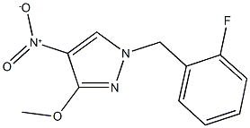 1-(2-fluorobenzyl)-4-nitro-3-methoxy-1H-pyrazole Structure