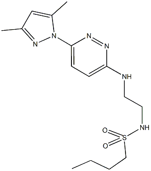 N-(2-{[6-(3,5-dimethyl-1H-pyrazol-1-yl)-3-pyridazinyl]amino}ethyl)-1-butanesulfonamide