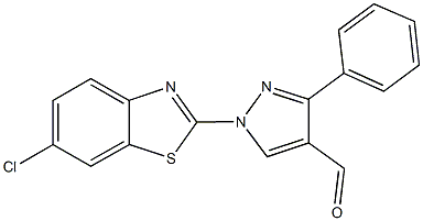 957511-10-3 1-(6-chloro-1,3-benzothiazol-2-yl)-3-phenyl-1H-pyrazole-4-carbaldehyde