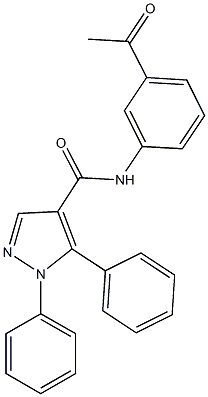 N-(3-acetylphenyl)-1,5-diphenyl-1H-pyrazole-4-carboxamide Struktur