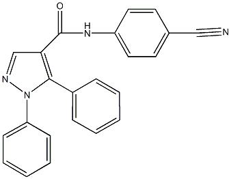 957511-32-9 N-(4-cyanophenyl)-1,5-diphenyl-1H-pyrazole-4-carboxamide