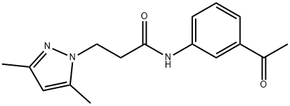 N-(3-acetylphenyl)-3-(3,5-dimethyl-1H-pyrazol-1-yl)propanamide Struktur