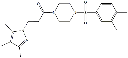 957514-11-3 1-[(3,4-dimethylphenyl)sulfonyl]-4-[3-(3,4,5-trimethyl-1H-pyrazol-1-yl)propanoyl]piperazine