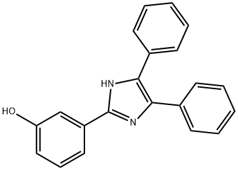 3-(4,5-ジフェニル-2-イミダゾリル)フェノール 化学構造式