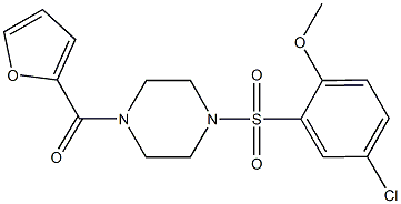 1-[(5-chloro-2-methoxyphenyl)sulfonyl]-4-(2-furoyl)piperazine Structure