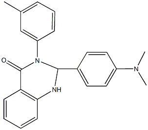 2-[4-(dimethylamino)phenyl]-3-(3-methylphenyl)-2,3-dihydro-4(1H)-quinazolinone Struktur