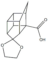 spiro(pentacyclo[5.3.0.0~2,5~.0~3,9~.0~4,8~]decane-10,2'-[1,3]-dioxolane)-2-carboxylic acid 结构式