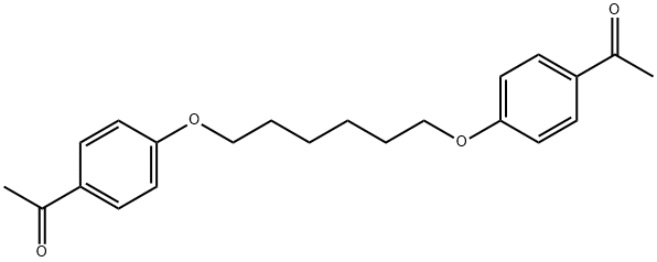 1-[4-({6-[(4-acetylphenyl)oxy]hexyl}oxy)phenyl]ethanone Struktur