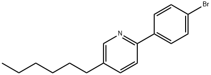 2-(4-bromophenyl)-5-hexylpyridine Struktur
