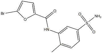 N-[5-(aminosulfonyl)-2-methylphenyl]-5-bromo-2-furamide Structure