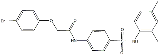 2-(4-bromophenoxy)-N-{4-[(2,4-dimethylanilino)sulfonyl]phenyl}acetamide,,结构式