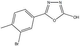 5-(3-bromo-4-methylphenyl)-1,3,4-oxadiazol-2-ol Struktur