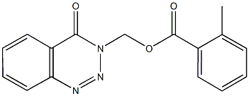 (4-oxo-1,2,3-benzotriazin-3(4H)-yl)methyl 2-methylbenzoate Structure