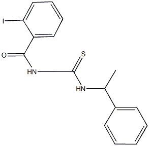 N-(2-iodobenzoyl)-N'-(1-phenylethyl)thiourea Structure