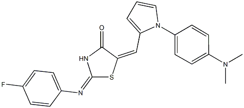 5-({1-[4-(dimethylamino)phenyl]-1H-pyrrol-2-yl}methylene)-2-[(4-fluorophenyl)imino]-1,3-thiazolidin-4-one