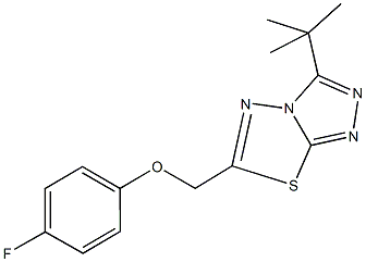 (3-tert-butyl[1,2,4]triazolo[3,4-b][1,3,4]thiadiazol-6-yl)methyl 4-fluorophenyl ether Struktur