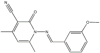 1-[(3-methoxybenzylidene)amino]-4,6-dimethyl-2-oxo-1,2-dihydropyridine-3-carbonitrile