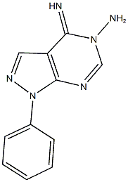 4-imino-1-phenyl-1,4-dihydro-5H-pyrazolo[3,4-d]pyrimidin-5-ylamine Struktur
