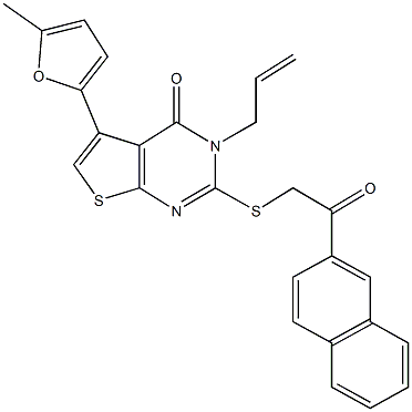 3-allyl-5-(5-methyl-2-furyl)-2-{[2-(2-naphthyl)-2-oxoethyl]sulfanyl}thieno[2,3-d]pyrimidin-4(3H)-one