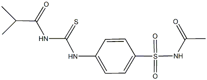N-acetyl-4-{[(isobutyrylamino)carbothioyl]amino}benzenesulfonamide Struktur