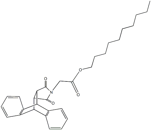decyl (16,18-dioxo-17-azapentacyclo[6.6.5.0~2,7~.0~9,14~.0~15,19~]nonadeca-2,4,6,9,11,13-hexaen-17-yl)acetate Structure