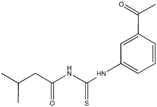 N-(3-acetylphenyl)-N'-(3-methylbutanoyl)thiourea Structure