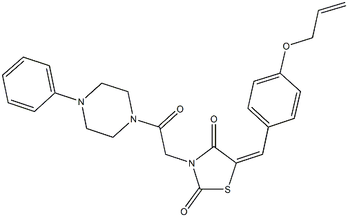5-[4-(allyloxy)benzylidene]-3-[2-oxo-2-(4-phenylpiperazin-1-yl)ethyl]-1,3-thiazolidine-2,4-dione Structure