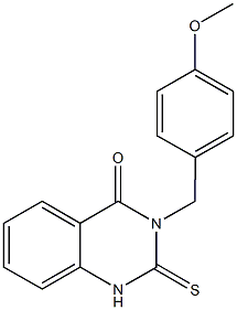 3-(4-methoxybenzyl)-2-thioxo-2,3-dihydro-4(1H)-quinazolinone Struktur