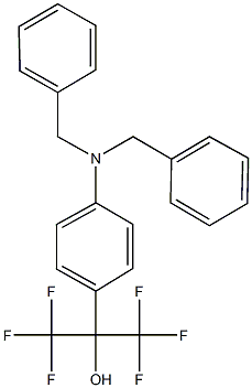 2-[4-(dibenzylamino)phenyl]-1,1,1,3,3,3-hexafluoro-2-propanol Structure