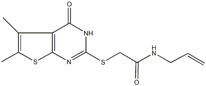 N-allyl-2-[(5,6-dimethyl-4-oxo-3,4-dihydrothieno[2,3-d]pyrimidin-2-yl)sulfanyl]acetamide