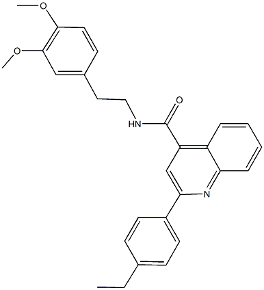  N-[2-(3,4-dimethoxyphenyl)ethyl]-2-(4-ethylphenyl)-4-quinolinecarboxamide