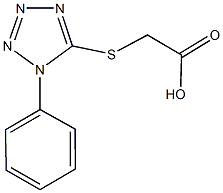 [(1-phenyl-1H-tetraazol-5-yl)sulfanyl]acetic acid Struktur