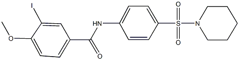 3-iodo-4-methoxy-N-[4-(piperidin-1-ylsulfonyl)phenyl]benzamide