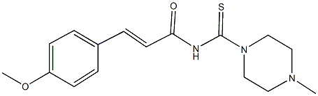 3-(4-methoxyphenyl)-N-[(4-methyl-1-piperazinyl)carbothioyl]acrylamide