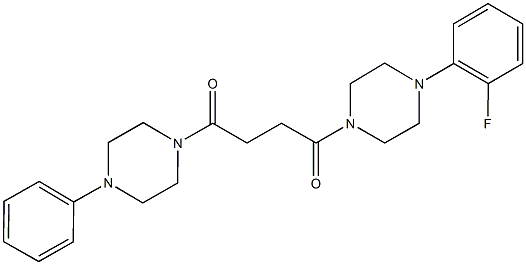 1-(2-fluorophenyl)-4-[4-oxo-4-(4-phenyl-1-piperazinyl)butanoyl]piperazine Structure