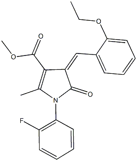 methyl 4-(2-ethoxybenzylidene)-1-(2-fluorophenyl)-2-methyl-5-oxo-4,5-dihydro-1H-pyrrole-3-carboxylate Structure
