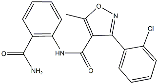 N-[2-(aminocarbonyl)phenyl]-3-(2-chlorophenyl)-5-methyl-4-isoxazolecarboxamide