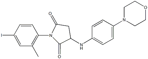 1-(4-iodo-2-methylphenyl)-3-[4-(4-morpholinyl)anilino]-2,5-pyrrolidinedione Structure