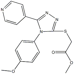 methyl {[4-(4-methoxyphenyl)-5-(4-pyridinyl)-4H-1,2,4-triazol-3-yl]sulfanyl}acetate Struktur