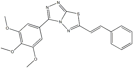 6-(2-phenylvinyl)-3-(3,4,5-trimethoxyphenyl)[1,2,4]triazolo[3,4-b][1,3,4]thiadiazole Struktur