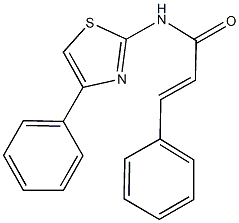 3-phenyl-N-(4-phenyl-1,3-thiazol-2-yl)acrylamide,,结构式
