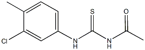 N-acetyl-N'-(3-chloro-4-methylphenyl)thiourea Struktur