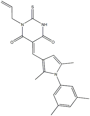 1-allyl-5-{[1-(3,5-dimethylphenyl)-2,5-dimethyl-1H-pyrrol-3-yl]methylene}-2-thioxodihydro-4,6(1H,5H)-pyrimidinedione
