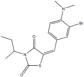 5-[3-bromo-4-(dimethylamino)benzylidene]-3-sec-butyl-1,3-thiazolidine-2,4-dione Structure