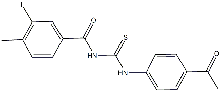 N-(4-acetylphenyl)-N'-(3-iodo-4-methylbenzoyl)thiourea Structure