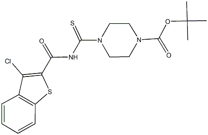 tert-butyl 4-({[(3-chloro-1-benzothien-2-yl)carbonyl]amino}carbothioyl)-1-piperazinecarboxylate