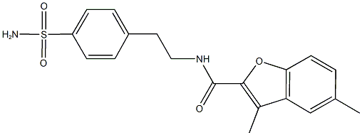 N-{2-[4-(aminosulfonyl)phenyl]ethyl}-3,5-dimethyl-1-benzofuran-2-carboxamide