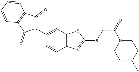 2-(2-{[2-(4-methyl-1-piperazinyl)-2-oxoethyl]sulfanyl}-1,3-benzothiazol-6-yl)-1H-isoindole-1,3(2H)-dione