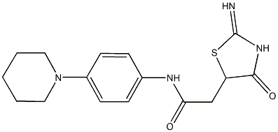  2-(2-imino-4-oxo-1,3-thiazolidin-5-yl)-N-[4-(1-piperidinyl)phenyl]acetamide